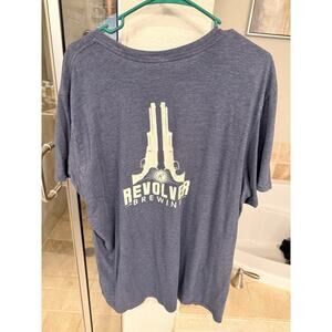 Revolver Brewing Beer T Shirt 2XL Blue Graphic Tee Texas Brewery Double Sided